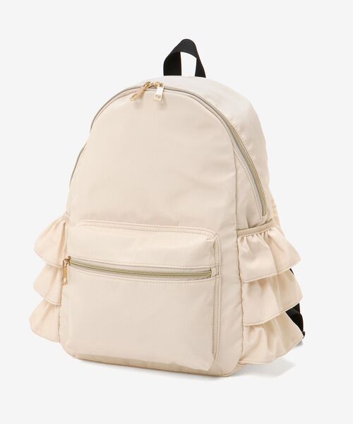 MAJESTIC LEGON(マジェスティックレゴン)の「サイドフリルリュック(バックパック/リュック・レディース・ブラック/アイボリー/ライトグレー/ピンク・FREE)」の8枚目の写真
