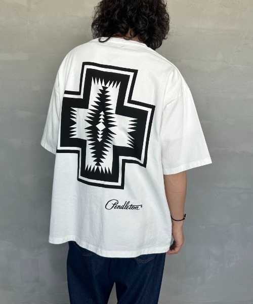 PENDLETON（ペンドルトン） バック プリント Tシャツ / 半袖 ショートスリーブ メンズ レディース ネイティブ柄 PENDLETON tシャツ Tシャツ PENDLETON/ペンドルトン ビッグ