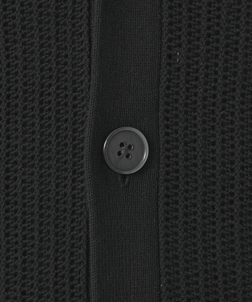 green label relaxing（グリーンレーベルリラクシング）の「アクリル コットン メッシュ Vネック カーディガン（カーディガン/ボレロ・メンズ・ライトグレー/ケリー/ブラック・S/M/L/XL）」の8枚目の写真