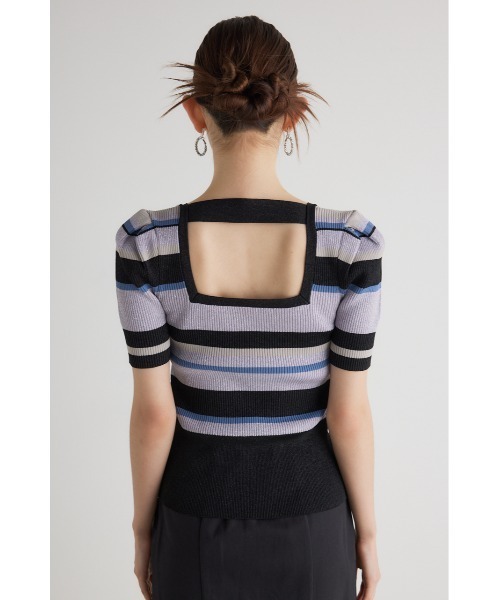 rienda薄手ニット超低価格 rienda | スリーブレスラメウォッシャブルKnit TOP (ニット
