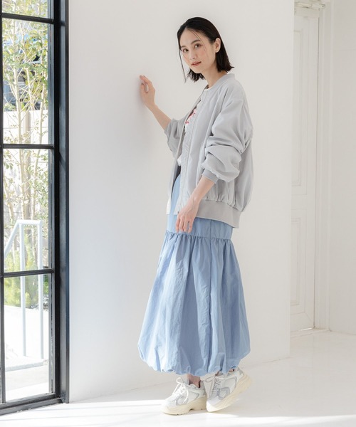 LAKOLE（ラコレ）の「シャーリングスリーブMA-1 / 104471（MA-1・レディース・ブラック/グレー/アイボリー・SMALL/MEDIUM）」の12枚目の写真