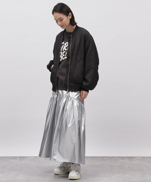 LAKOLE（ラコレ）の「シャーリングスリーブMA-1 / 104471（MA-1・レディース・ブラック/グレー/アイボリー・SMALL/MEDIUM）」の21枚目の写真