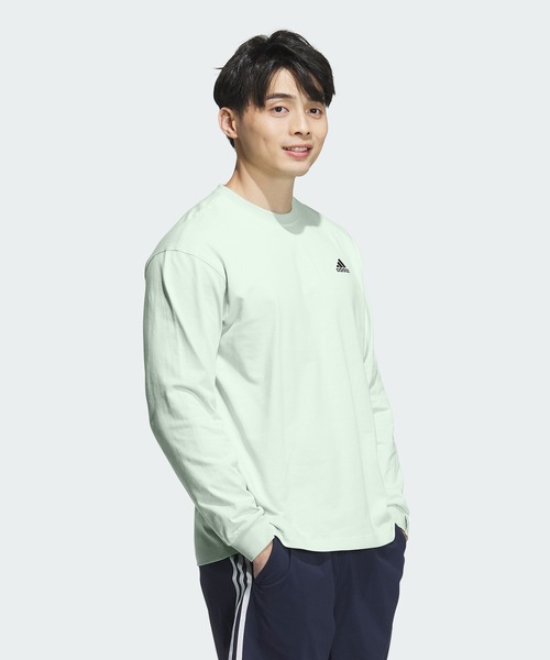 大人気★adidas エッセンシャルズ プラス 長袖Tシャツ★シンプル adidas tシャツ エッセンシャルズ プラス ルーズフィット スリー