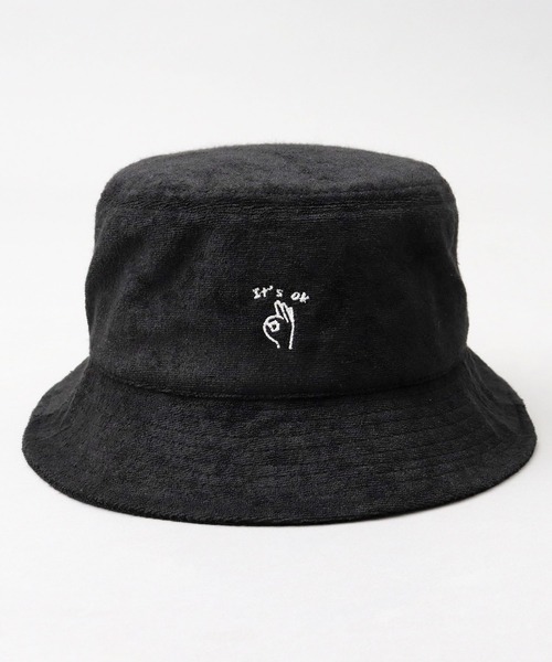 セール】ハンドサイン刺繍 パイル バケットハット（ハット
