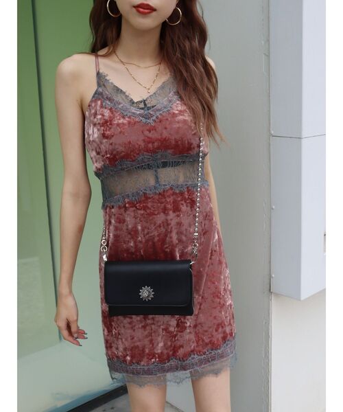 EVRIS（エヴリス）の「サマーベロアレースコンビミニワンピース（ワンピース・レディース・グレー/グリーン/ピンク・FREE）」の19枚目の写真