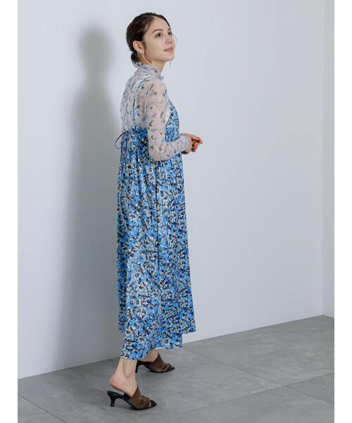 Te chichi（テチチ）の「【Atelier Bloom】フラワープリントキャミワンピース（ワンピース・レディース・ブルー・F）」の6枚目の写真