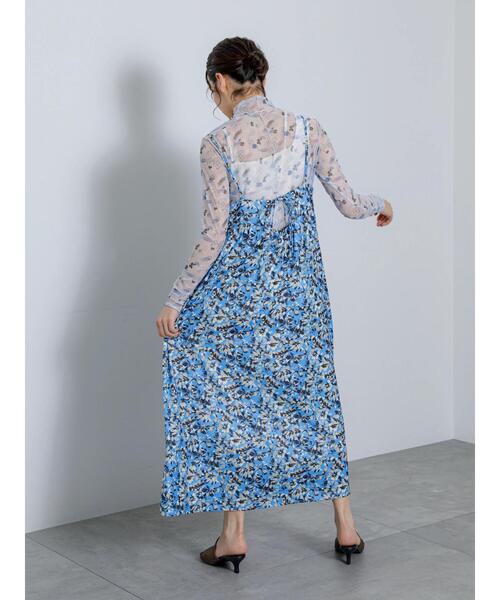 Te chichi（テチチ）の「【Atelier Bloom】フラワープリントキャミワンピース（ワンピース・レディース・ブルー・F）」の7枚目の写真