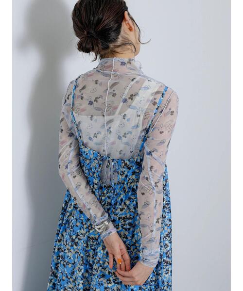 Te chichi（テチチ）の「【Atelier Bloom】フラワープリントキャミワンピース（ワンピース・レディース・ブルー・F）」の10枚目の写真