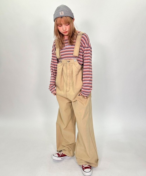 DOUBLE NAME（ダブルネーム）の「IN THE TRUNK ボーダーロンTEE/ユニセックス（Tシャツ/カットソー・レディース・ピンク/ブルー・FREE）」の15枚目の写真