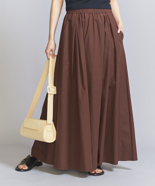 BEAUTY&YOUTH UNITED ARROWS（ビューティーアンドユースユナイテッドアローズ）の「タイプライター ゴムギャザー スカート（スカート・レディース・その他1/ブラウン・S/M）」の3枚目の写真