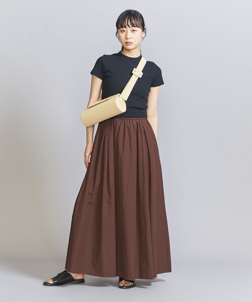 BEAUTY&YOUTH UNITED ARROWS（ビューティーアンドユースユナイテッドアローズ）の「タイプライター ゴムギャザー スカート（スカート・レディース・その他1/ブラウン・S/M）」の5枚目の写真