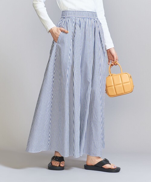 BEAUTY&YOUTH UNITED ARROWS（ビューティーアンドユースユナイテッドアローズ）の「タイプライター ゴムギャザー スカート（スカート・レディース・その他1/ブラウン・S/M）」の6枚目の写真