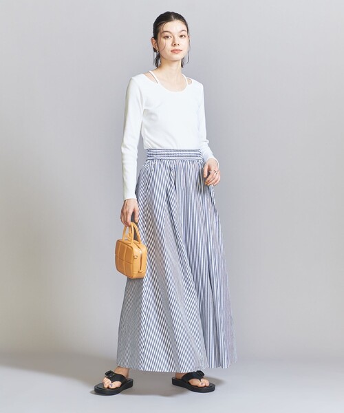 BEAUTY&YOUTH UNITED ARROWS（ビューティーアンドユースユナイテッドアローズ）の「タイプライター ゴムギャザー スカート（スカート・レディース・その他1/ブラウン・S/M）」の8枚目の写真