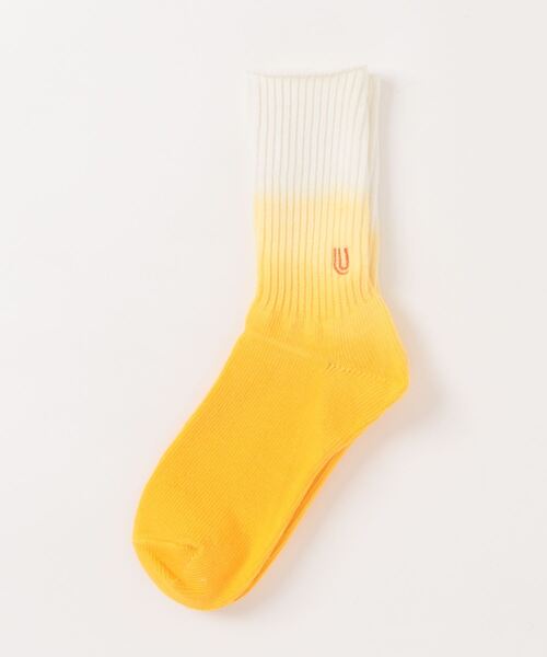 UNIVERSAL OVERALL（ユニバーサルオーバーオール）の「UNIVERSAL OVERALL / Gradation RIB CREW / LU-022-415（ソックス/靴下・レディース・イエロー/オレンジ/ネイビー/グリーン/ブラック・25-27CM/23-25cm）」の6枚目の写真