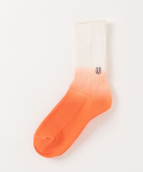 UNIVERSAL OVERALL（ユニバーサルオーバーオール）の「UNIVERSAL OVERALL / Gradation RIB CREW / LU-022-415（ソックス/靴下・レディース・イエロー/オレンジ/ネイビー/グリーン/ブラック・25-27CM/23-25cm）」の7枚目の写真