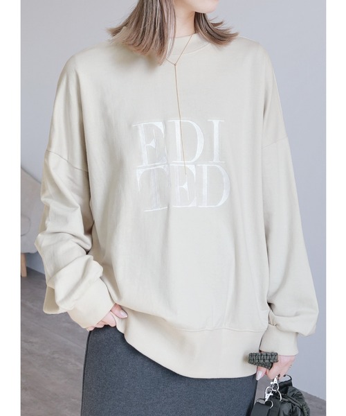 reca(レカ)の「前後2way刺繍ロゴスウェットスウェット(スウェット・レディース・ナチュラル/イエロー/チャコール・FREE)」の2枚目の写真