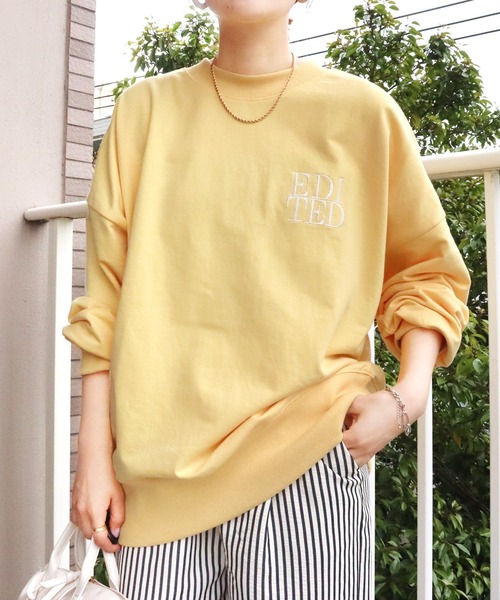 reca(レカ)の「前後2way刺繍ロゴスウェットスウェット(スウェット・レディース・ナチュラル/イエロー/チャコール・FREE)」の5枚目の写真
