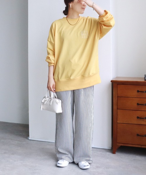 reca(レカ)の「前後2way刺繍ロゴスウェットスウェット(スウェット・レディース・ナチュラル/イエロー/チャコール・FREE)」の6枚目の写真