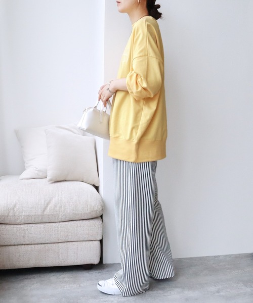 reca(レカ)の「前後2way刺繍ロゴスウェットスウェット(スウェット・レディース・ナチュラル/イエロー/チャコール・FREE)」の8枚目の写真