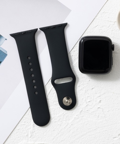 emonique(エモニーク)の「シリコン製 Apple Watch バンド スマートウォッチバンド【38/40/41/42/44/45/49mm対応】(デジタル腕時計・メンズ・グリーン/ブルー/グレー/パープル/ベージュ/ホワイト/ブラック・42/38)」の2枚目の写真