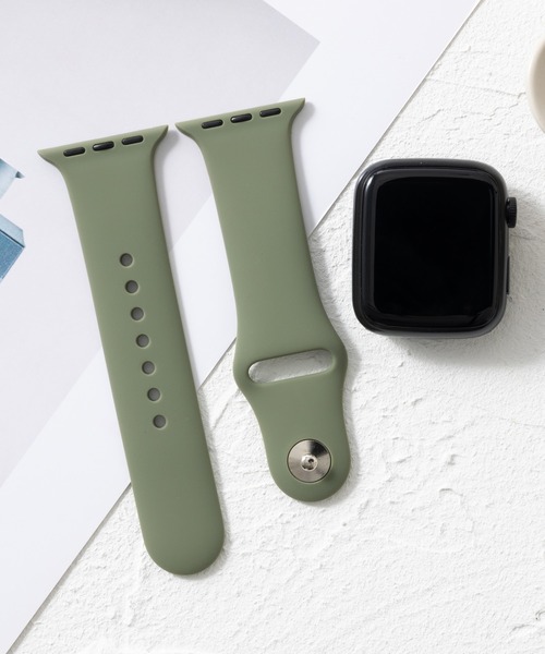 emonique(エモニーク)の「シリコン製 Apple Watch バンド スマートウォッチバンド【38/40/41/42/44/45/49mm対応】(デジタル腕時計・メンズ・グリーン/ブルー/グレー/パープル/ベージュ/ホワイト/ブラック・42/38)」の9枚目の写真