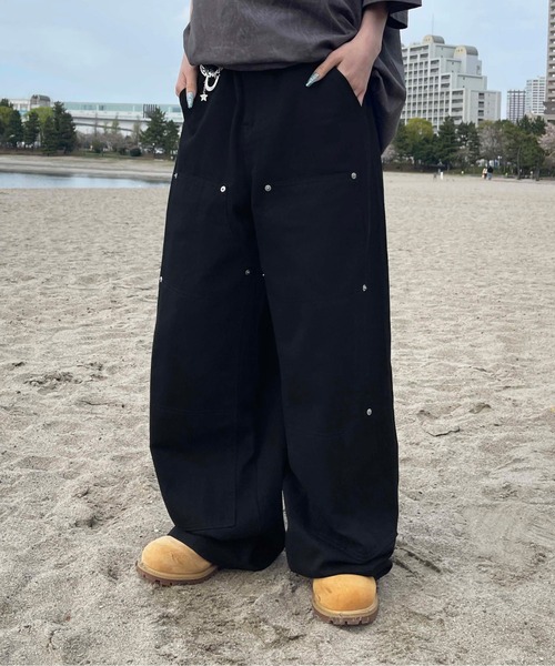 LES SIX レシス　ダブルニーワイドパンツ LES SIX レシス ダブルニーワイドパンツ LES SIX レシス ダブルニー