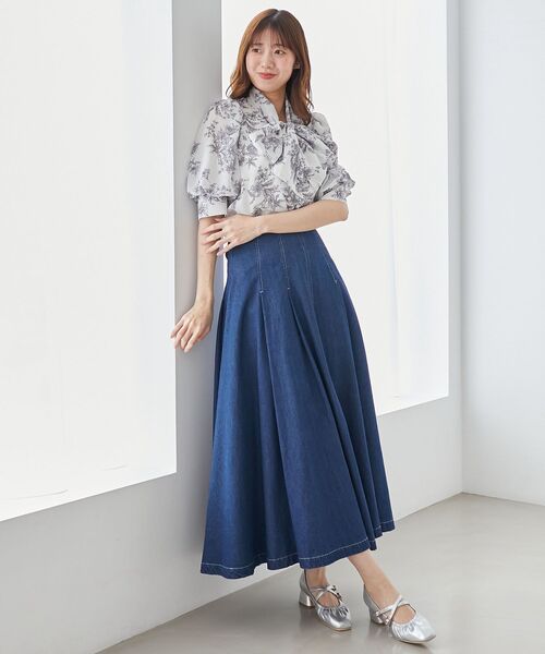 MAJESTIC LEGON（マジェスティックレゴン）の「レディボウタイブラウス（シャツ/ブラウス・レディース・ベージュ系その他2/ホワイト系その他2/アイボリー/ブルー系その他2/クリーム・MEDIUM）」の7枚目の写真