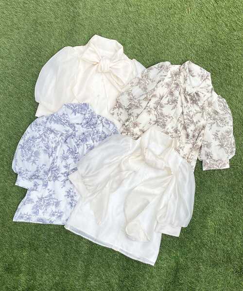 MAJESTIC LEGON（マジェスティックレゴン）の「レディボウタイブラウス（シャツ/ブラウス・レディース・ベージュ系その他2/ホワイト系その他2/アイボリー/ブルー系その他2/クリーム・MEDIUM）」の15枚目の写真