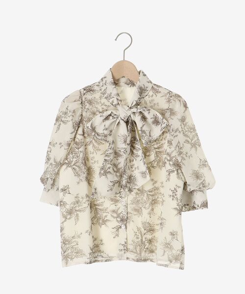 MAJESTIC LEGON（マジェスティックレゴン）の「レディボウタイブラウス（シャツ/ブラウス・レディース・ベージュ系その他2/ホワイト系その他2/アイボリー/ブルー系その他2/クリーム・MEDIUM）」の19枚目の写真