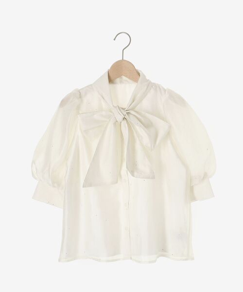 MAJESTIC LEGON（マジェスティックレゴン）の「レディボウタイブラウス（シャツ/ブラウス・レディース・ベージュ系その他2/ホワイト系その他2/アイボリー/ブルー系その他2/クリーム・MEDIUM）」の20枚目の写真