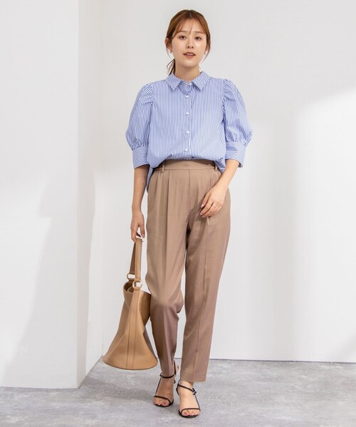 NOLLEY’S（ノーリーズ）の「パール釦パフスリーブブラウス（シャツ/ブラウス・レディース・ブルー系その他7/ホワイト/ブルー系その他6/ネイビー/ブルー系その他/ブルー・38）」の15枚目の写真