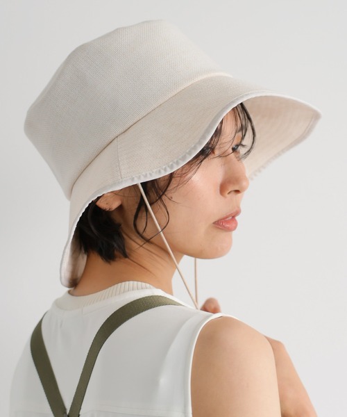 BARNYARDSTORM（バンヤードストーム）の「BARNYARDSTORM /  パイピングコードツキハット（ハット・レディース・ベージュ/オフホワイト/ブラック・FREE）」の2枚目の写真