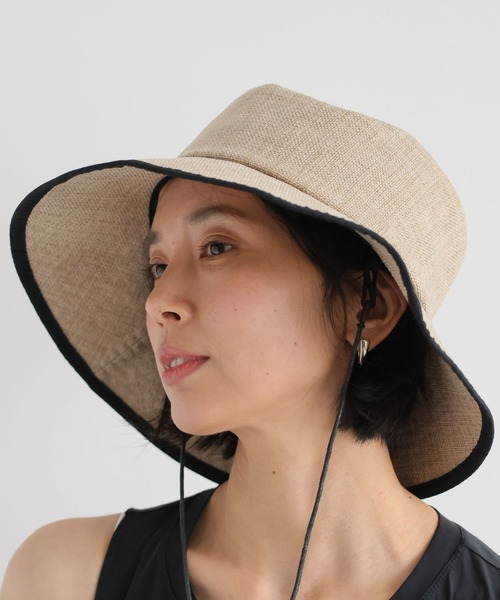 BARNYARDSTORM（バンヤードストーム）の「BARNYARDSTORM /  パイピングコードツキハット（ハット・レディース・ベージュ/オフホワイト/ブラック・FREE）」の4枚目の写真