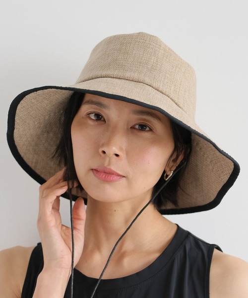 BARNYARDSTORM（バンヤードストーム）の「BARNYARDSTORM /  パイピングコードツキハット（ハット・レディース・ベージュ/オフホワイト/ブラック・FREE）」の5枚目の写真