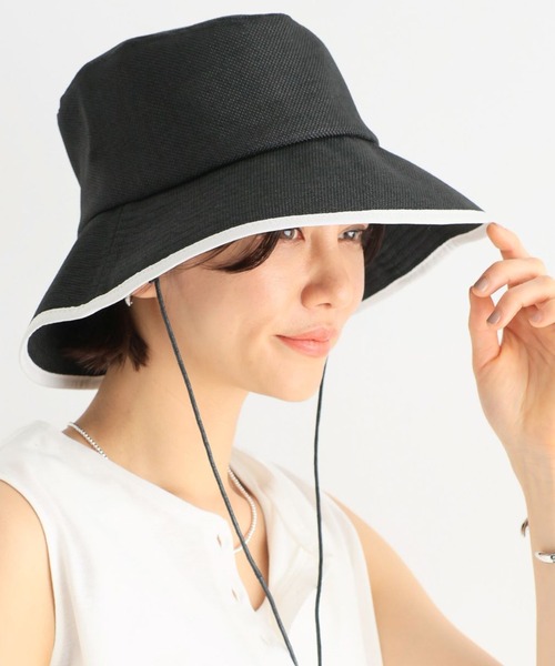 BARNYARDSTORM（バンヤードストーム）の「BARNYARDSTORM /  パイピングコードツキハット（ハット・レディース・ベージュ/オフホワイト/ブラック・FREE）」の7枚目の写真