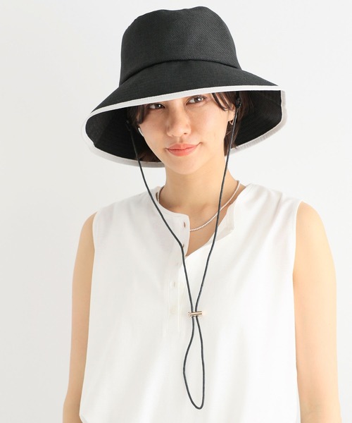 BARNYARDSTORM（バンヤードストーム）の「BARNYARDSTORM /  パイピングコードツキハット（ハット・レディース・ベージュ/オフホワイト/ブラック・FREE）」の8枚目の写真