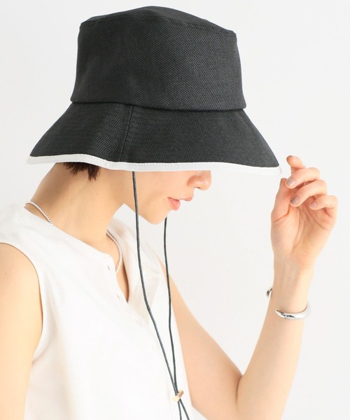 BARNYARDSTORM（バンヤードストーム）の「BARNYARDSTORM /  パイピングコードツキハット（ハット・レディース・ベージュ/オフホワイト/ブラック・FREE）」の6枚目の写真