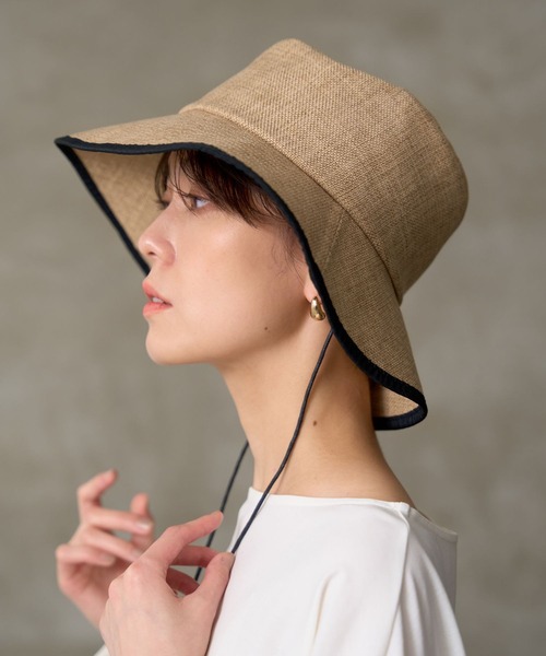 BARNYARDSTORM（バンヤードストーム）の「BARNYARDSTORM /  パイピングコードツキハット（ハット・レディース・ベージュ/オフホワイト/ブラック・FREE）」の9枚目の写真