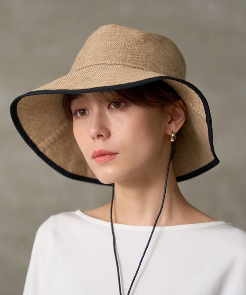 BARNYARDSTORM（バンヤードストーム）の「BARNYARDSTORM /  パイピングコードツキハット（ハット・レディース・ベージュ/オフホワイト/ブラック・FREE）」の11枚目の写真