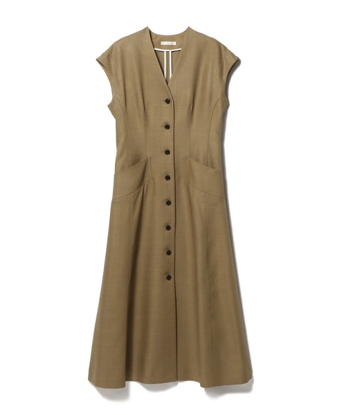 ESTNATION（エストネーション）の「ESTNATION / オックスＶネックワンピース（ワンピース・レディース・ブラック/グリーン/ブラウン・36/38）」の3枚目の写真