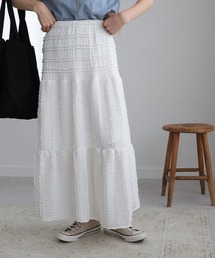 【ZOZO限定】シャーリングフリルティアードスカート