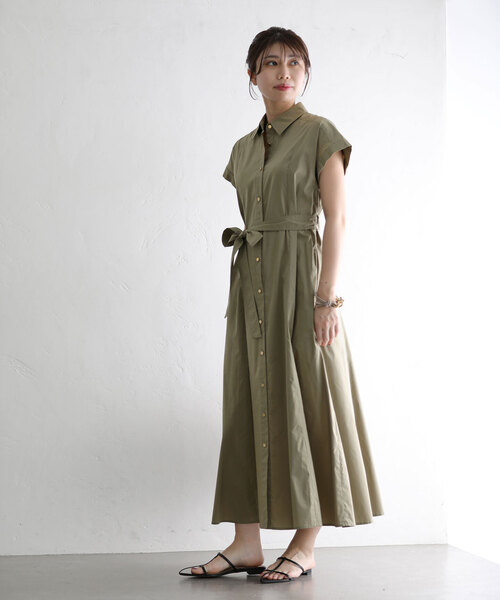 La TOTALITE（ラトータリテ）の「《追加》シャツワンピース（シャツワンピース・レディース・ネイビー/カーキ・FREE）」の21枚目の写真