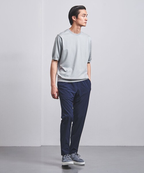 UNITED ARROWS(ユナイテッドアローズ)の「ギザ コットン ハイゲージ クルーネック ニットTシャツ(ニット/セーター・メンズ・ライトグレー/ライトピンク/ネイビー/ケリー・M/S/L/XL)」の18枚目の写真