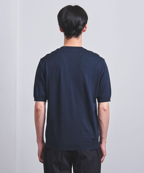 新品　未使用　ユナイテッドアローズ　半袖　カジュアル　ニット フリーサイズ UNITED ARROWS 「UNITED ARROWS」 半袖ニット FREE ホワイト