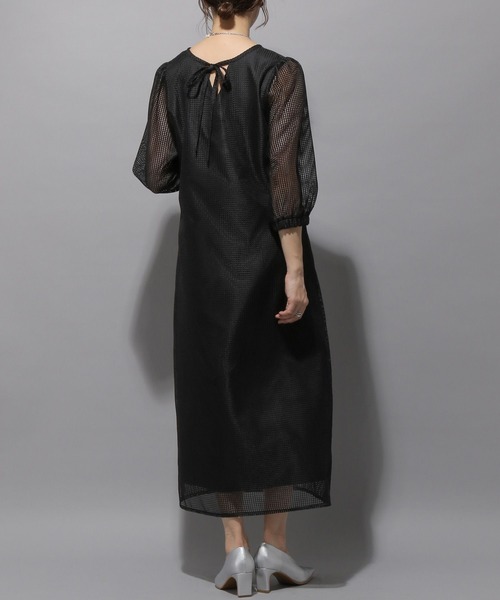 LEPSIM 【結婚式／オケージョン】2WAY格子レースワンピース FREE LEPSIM（レプシィム）の「【結婚式／オケージョン】2WAY格子レース