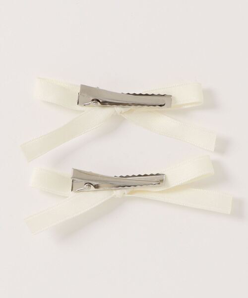 TONE SELECT GOODS(トーンセレクトグッズ)の「【float】パステルカラー リボン ヘアクリップ【2個セット/8色展開】(ヘアピン・レディース・ブルー/オフホワイト/ブラック/ピンク/グリーン/パープル/イエロー/レッド・FREE)」の16枚目の写真