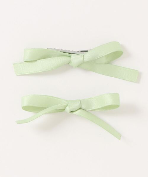 TONE SELECT GOODS(トーンセレクトグッズ)の「【float】パステルカラー リボン ヘアクリップ【2個セット/8色展開】(ヘアピン・レディース・ブルー/オフホワイト/ブラック/ピンク/グリーン/パープル/イエロー/レッド・FREE)」の14枚目の写真