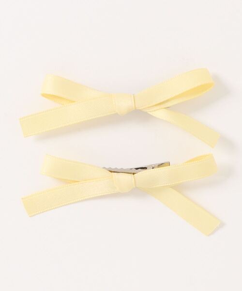 TONE SELECT GOODS(トーンセレクトグッズ)の「【float】パステルカラー リボン ヘアクリップ【2個セット/8色展開】(ヘアピン・レディース・ブルー/オフホワイト/ブラック/ピンク/グリーン/パープル/イエロー/レッド・FREE)」の11枚目の写真