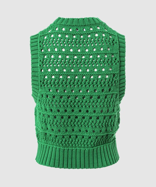 GANNI（ガニー）の「Cotton Rope Short Vest（ベスト・レディース・グリーン・M/S/XS）」の2枚目の写真