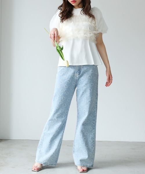 Doula Doula（ドゥーラドゥーラ）の「3wayチュールフリルビスチェ（ベスト・レディース・アイボリー/ブラック/グレー/ブルー・FREE）」の10枚目の写真